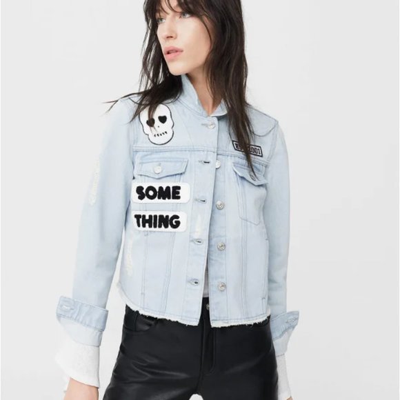 Mango Patches Denim Jacket - Picture 1 of 11